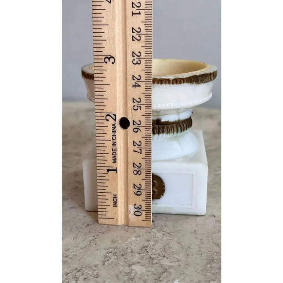 Vintage Blue Gold Christmas Nativity Scene Candle w/ Holder Unburned Handcrafted - Picture 8 of 12